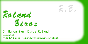 roland biros business card